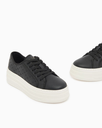 low top Sneakers with all-over debossed logo