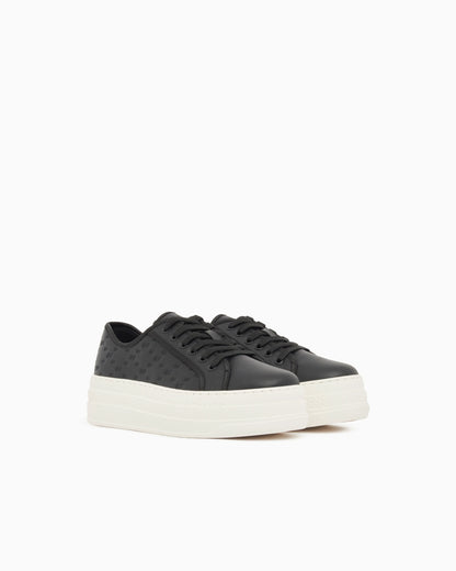 low top Sneakers with all-over debossed logo
