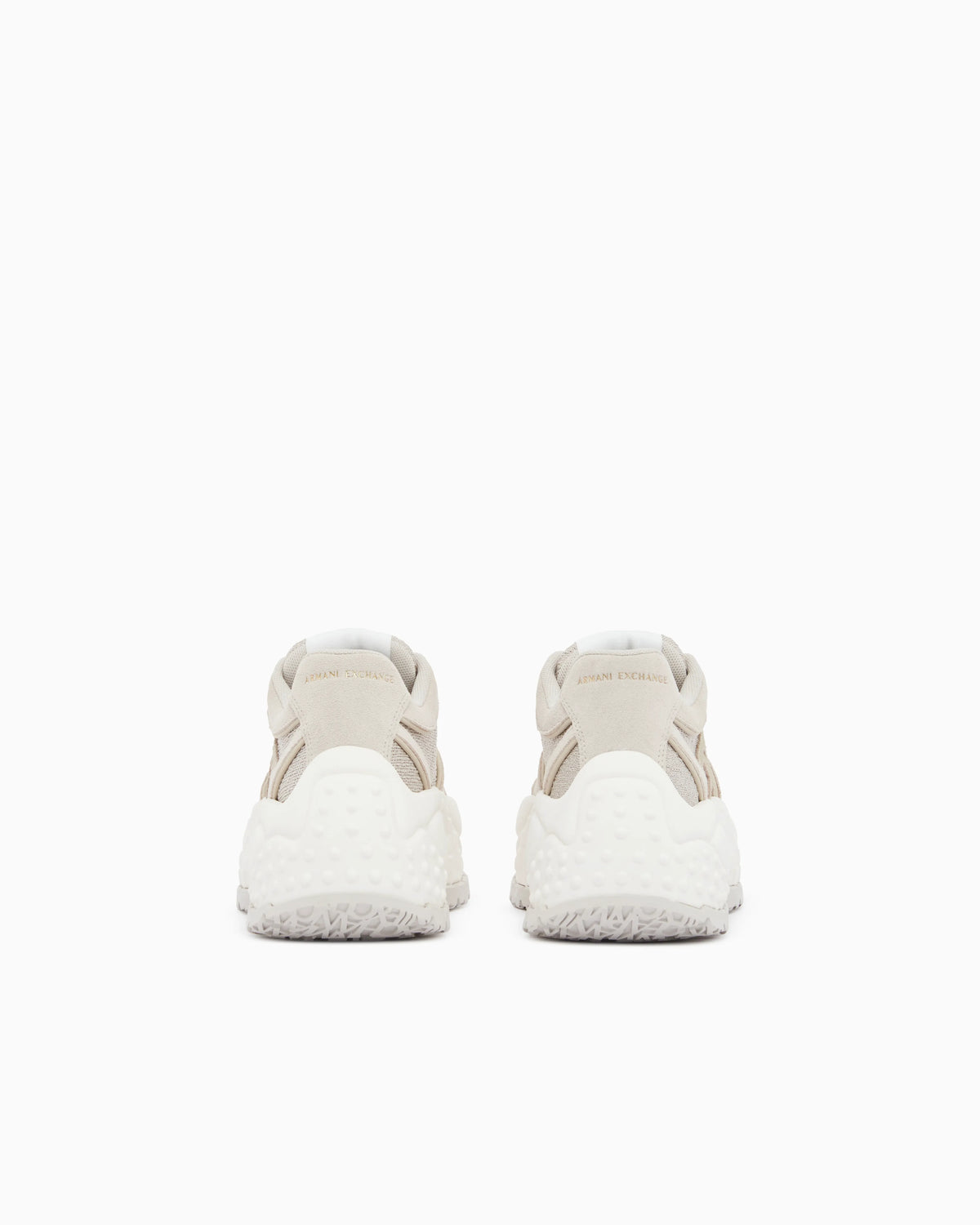 Sneakers low cut in suede and mesh with metallic inserts