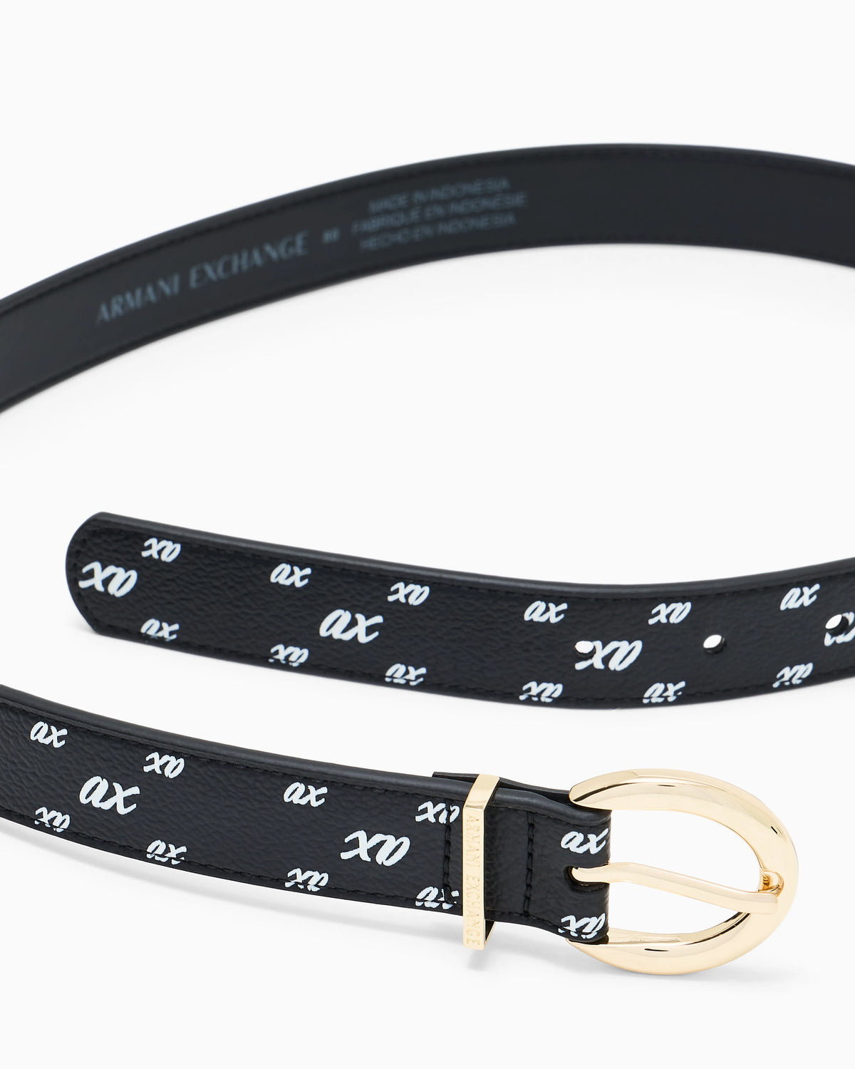 Tongue belt in coated fabric