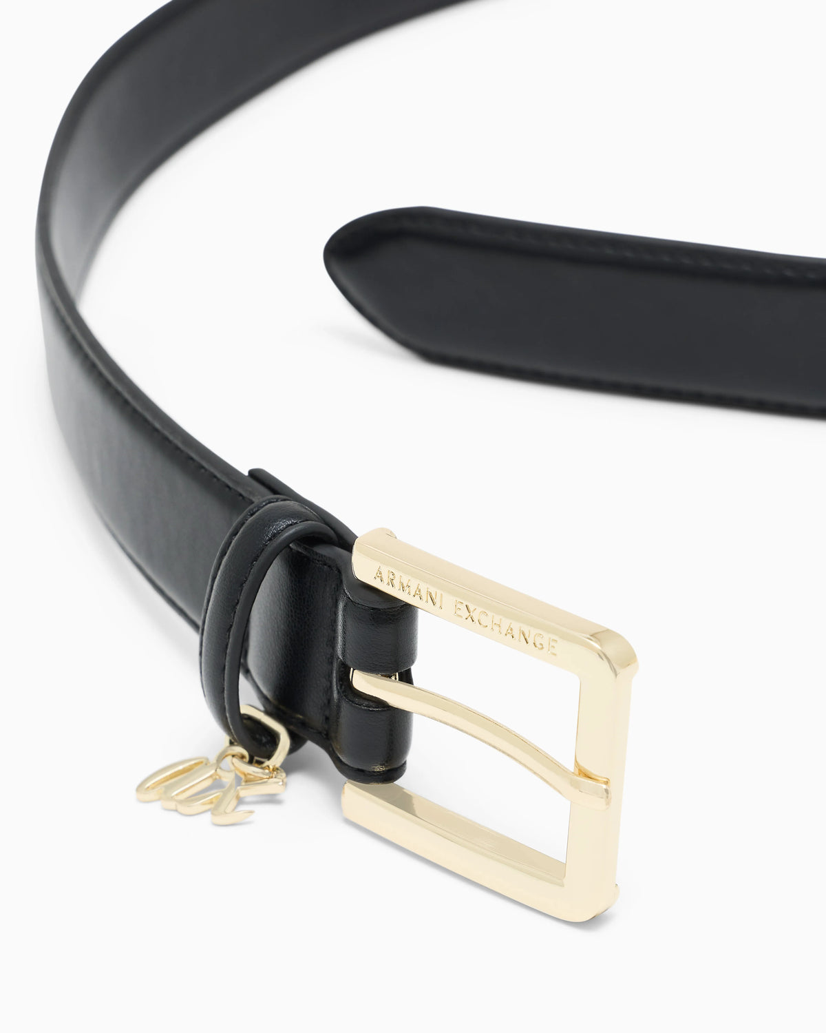 Tongue belt regular fit in coated fabric