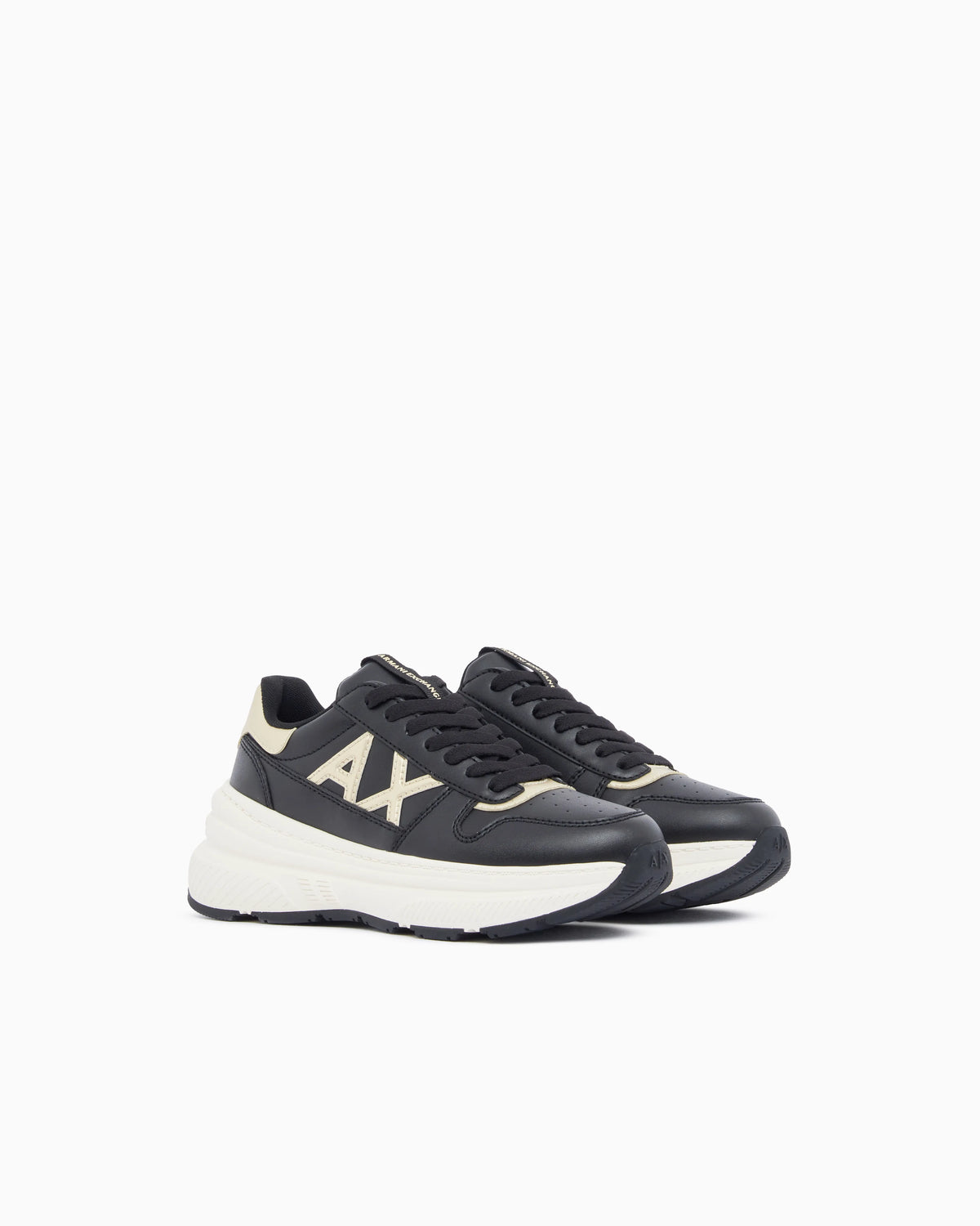 Sneakers with metallic details and rubber sole