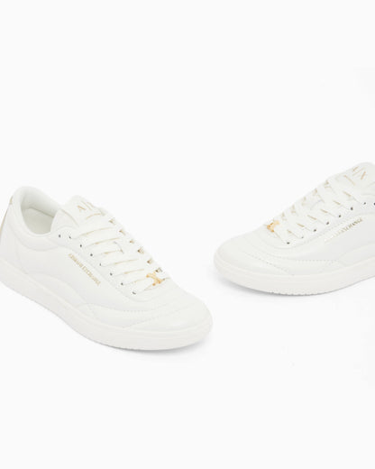 sneakers with coated upper and rubber sole