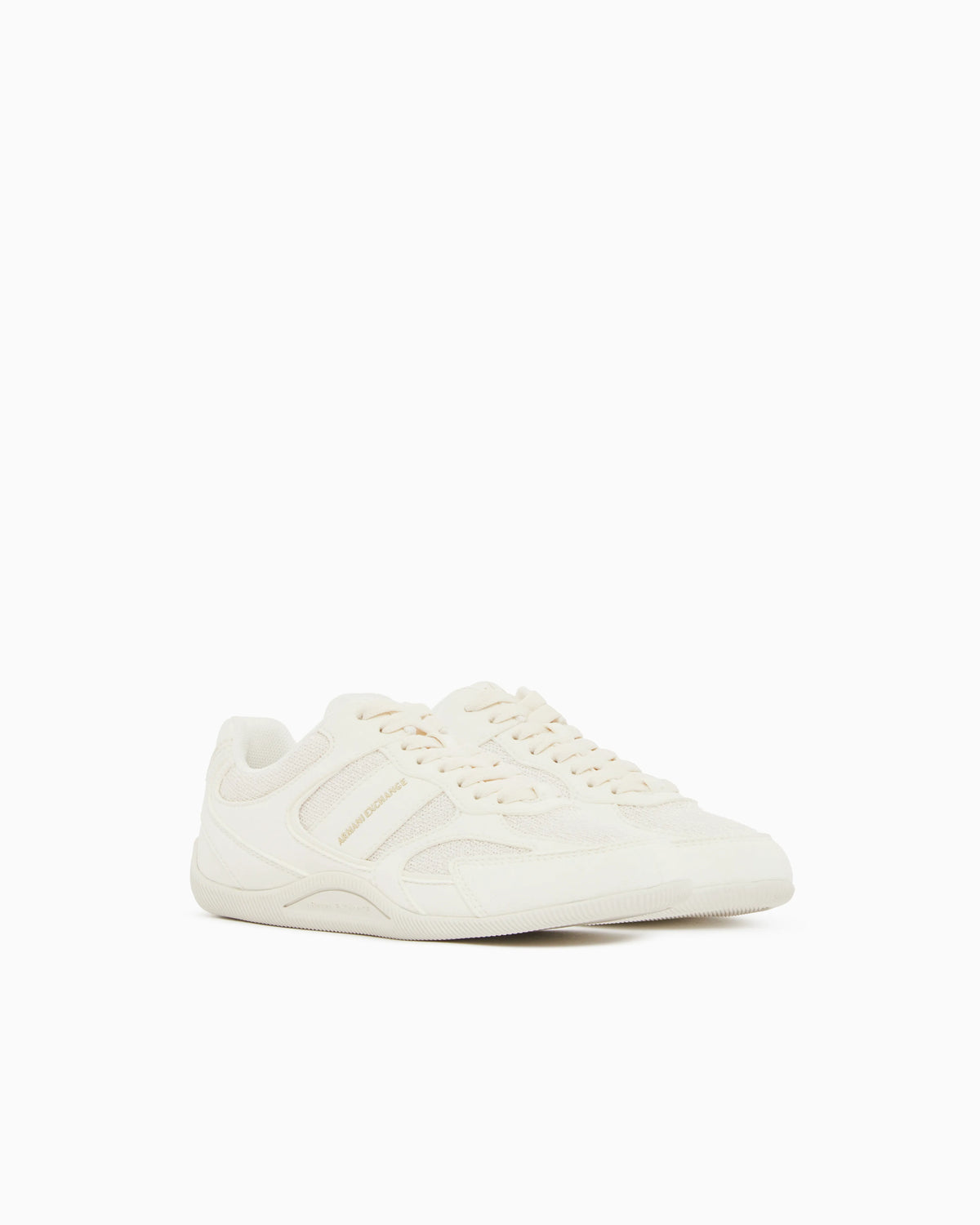 Sneakers in microsuede and mesh