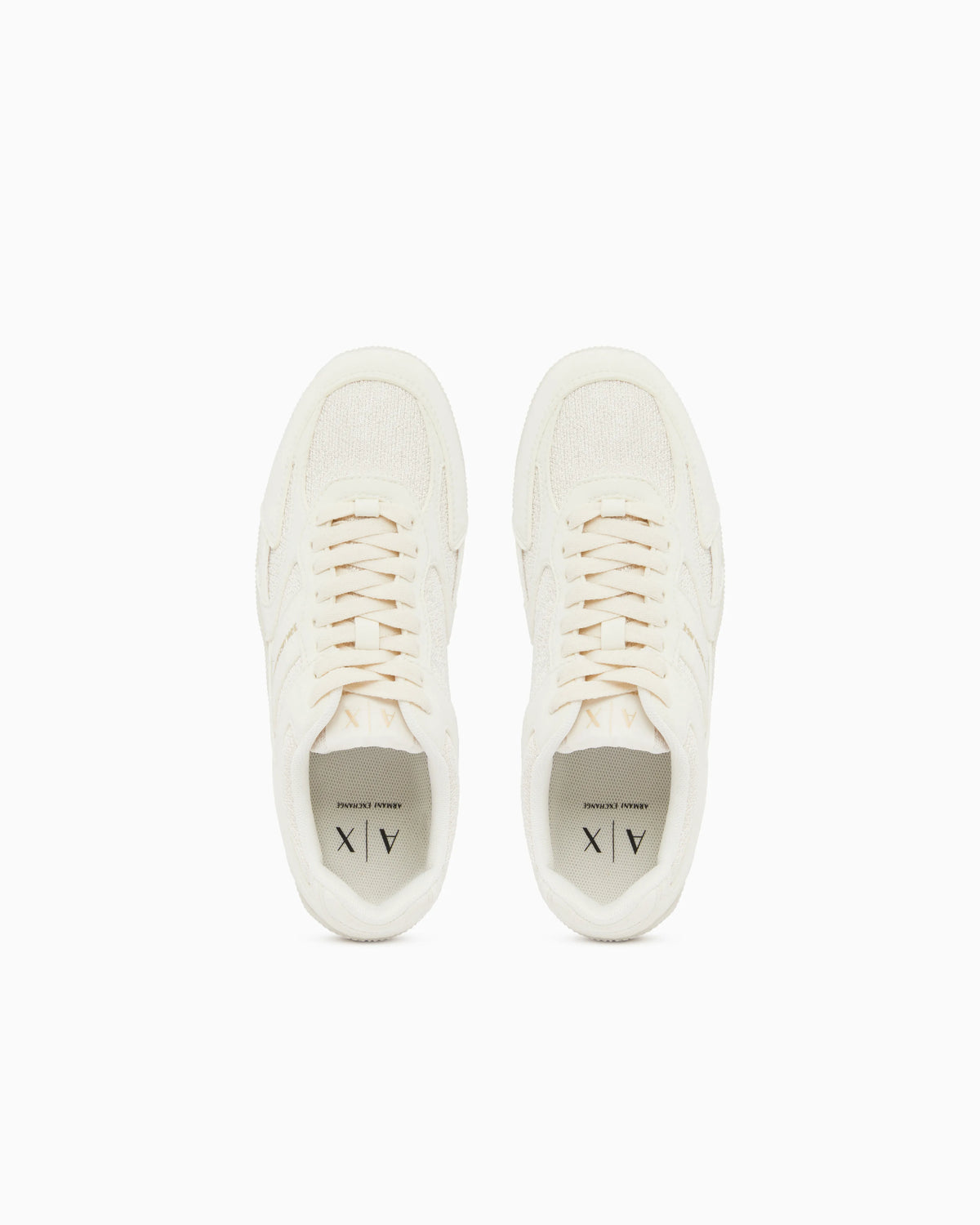 Sneakers in microsuede and mesh