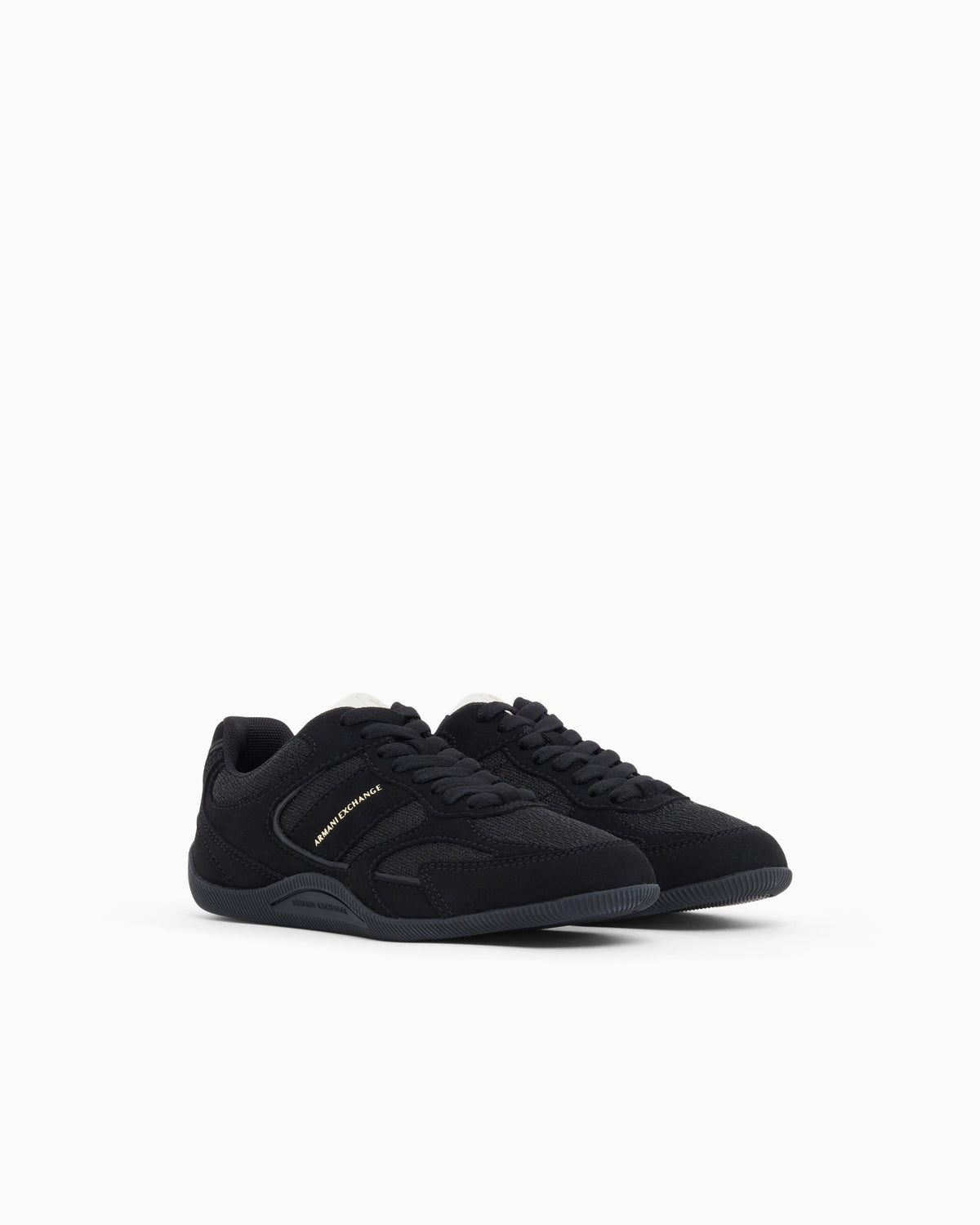 Sneakers in microsuede and mesh