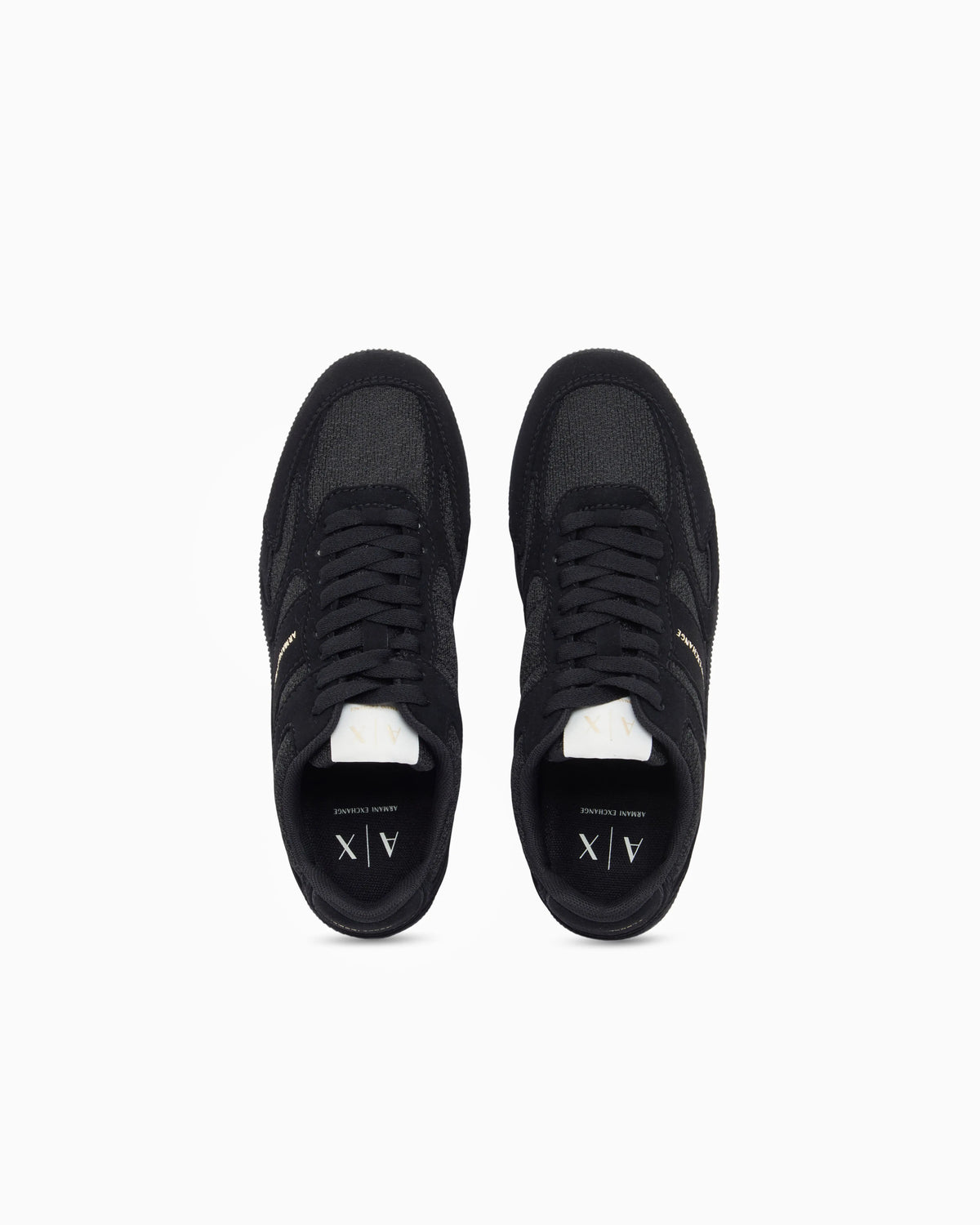 Sneakers in microsuede and mesh