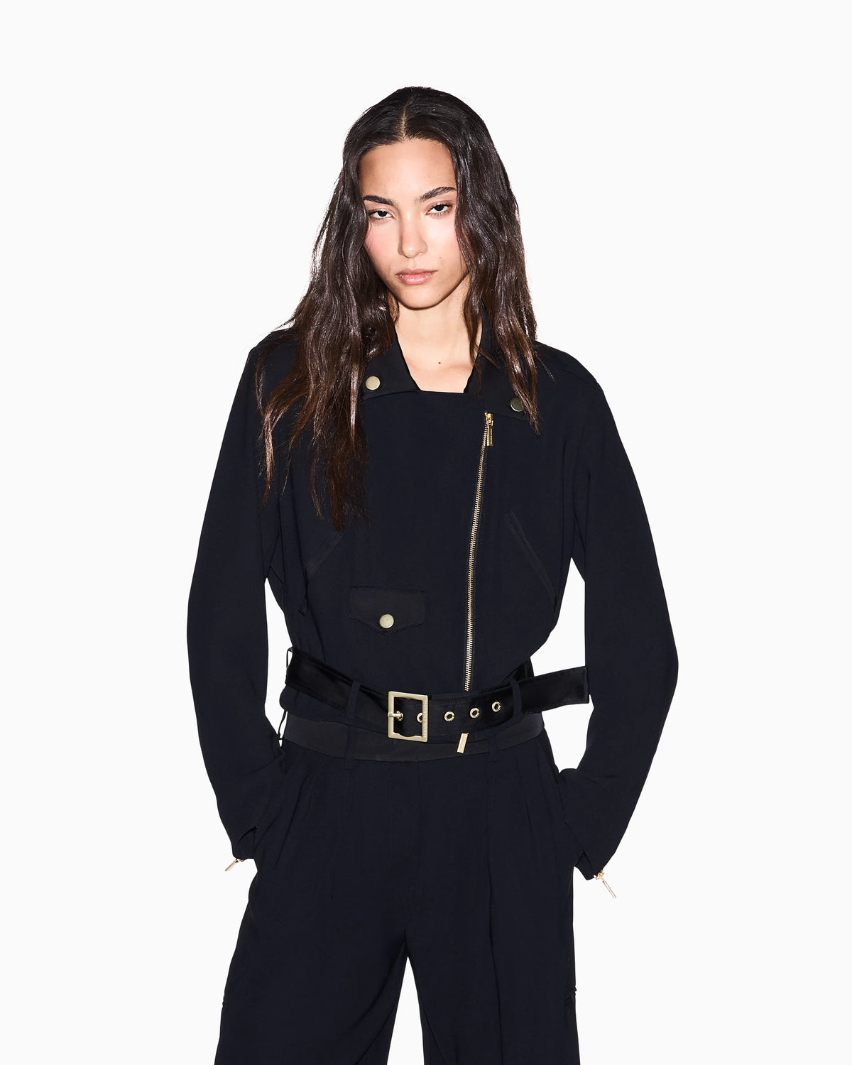blouson jacket with viscose