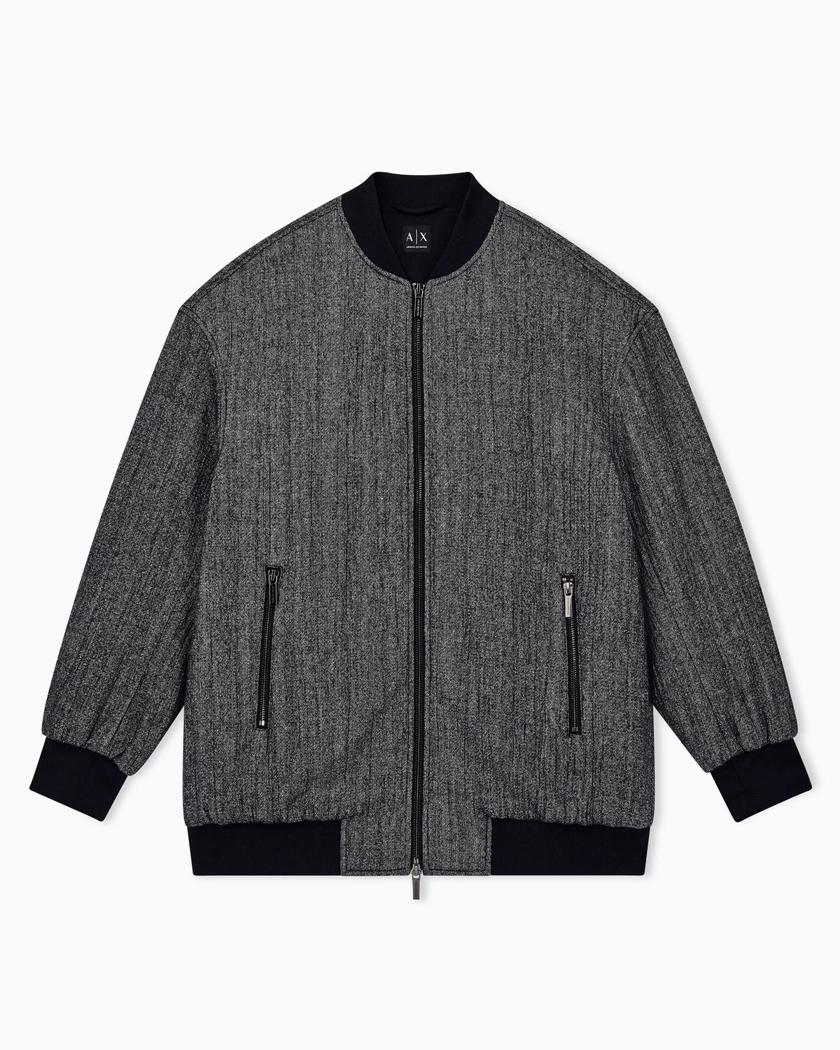 blouson jacket stretch viscose and virgin wool