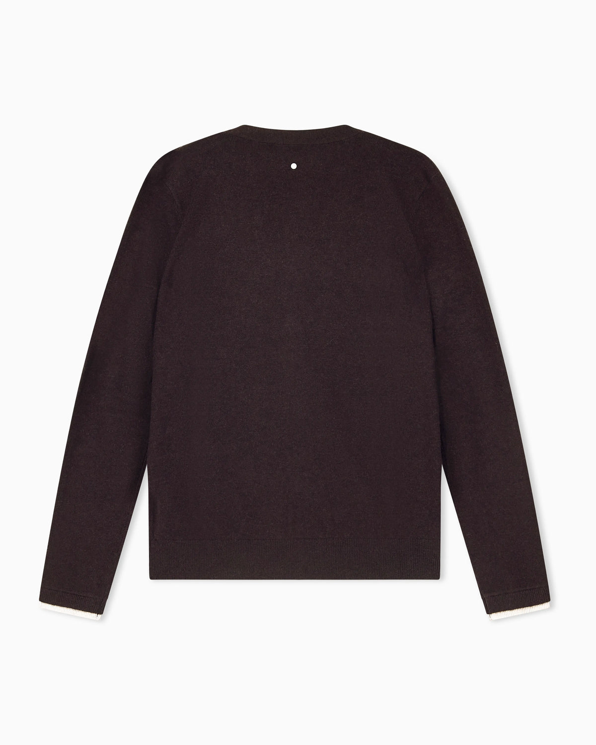 Buttoned V-neck cardigan in a viscose and cashmere blend