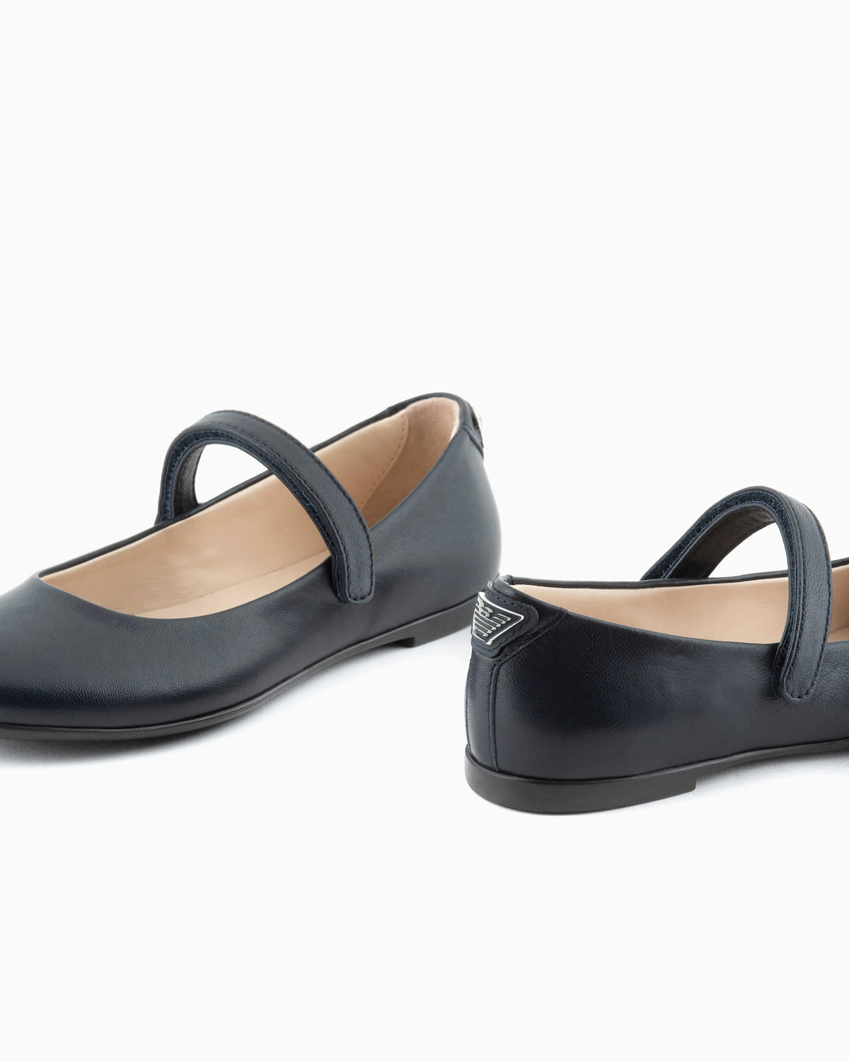 Leather ballerinas with strap