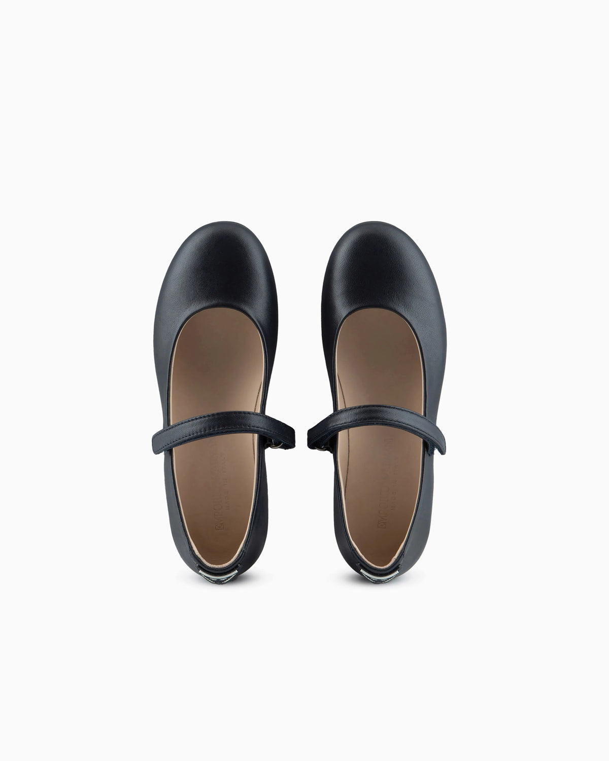 Leather ballerinas with strap