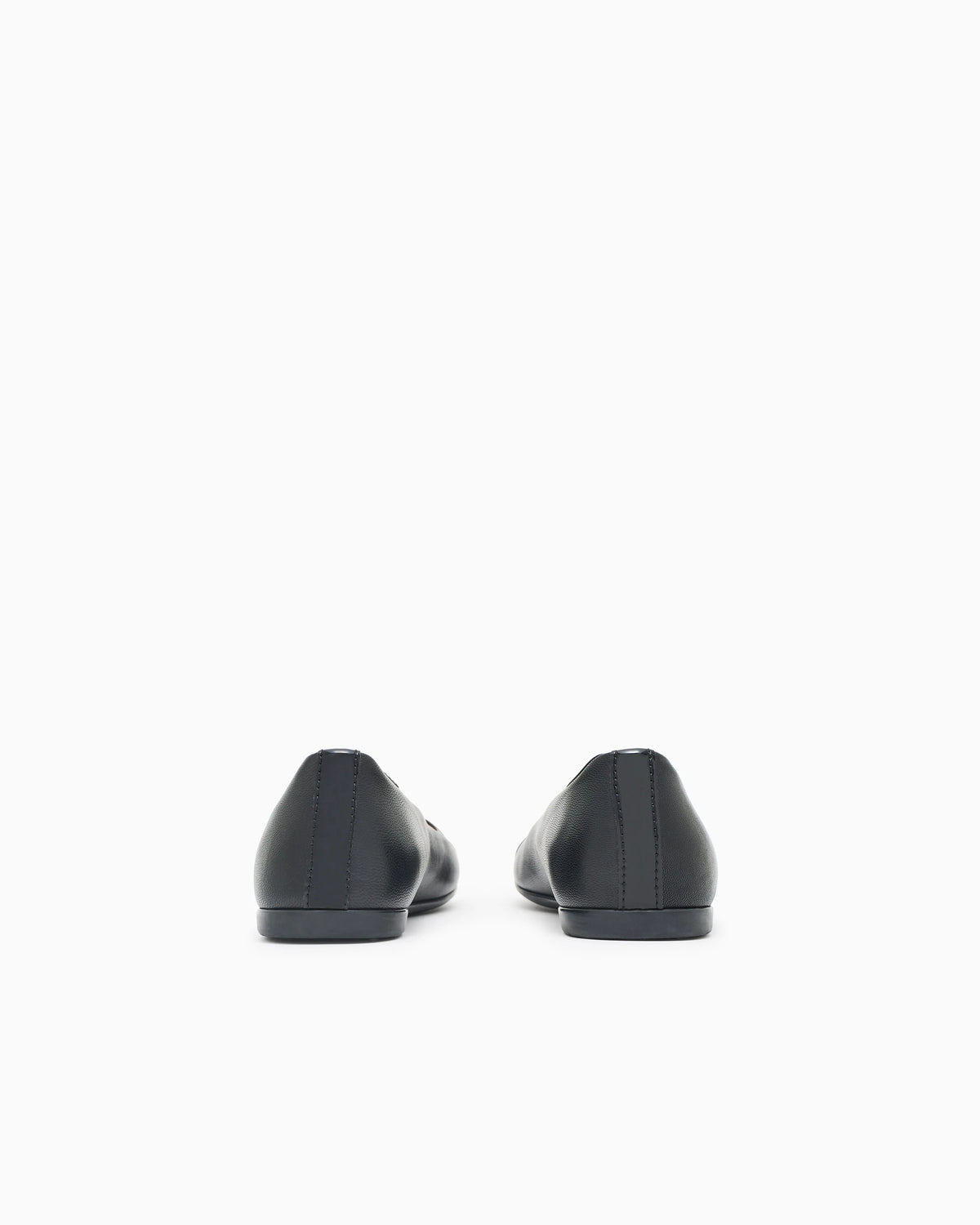 Nappa-leather ballerinas with patent leather toe