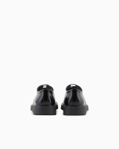 Abraded fabric lace-ups