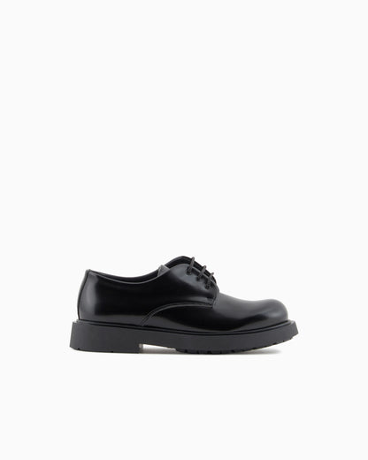 Abraded fabric lace-ups