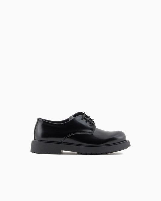 Abraded fabric lace-ups