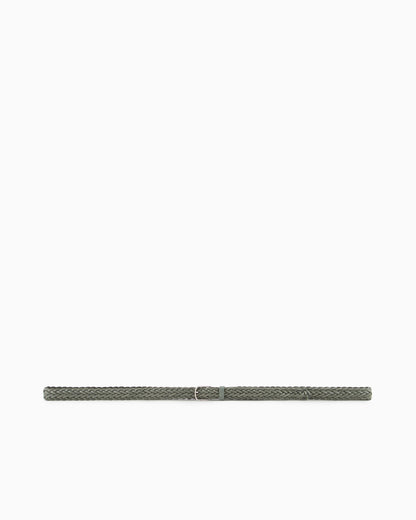 Woven leather belt