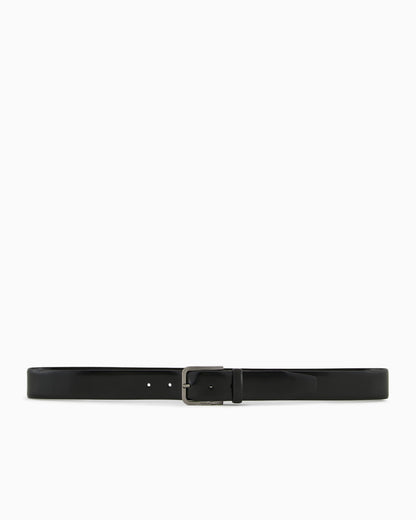 Brushed leather belt