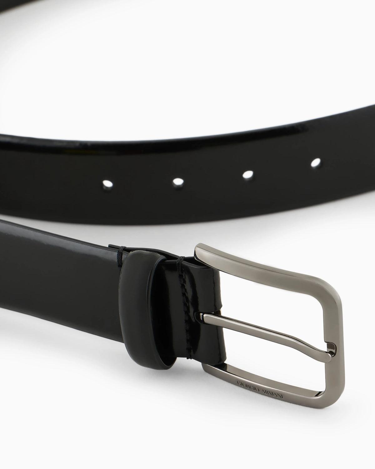 Brushed leather belt
