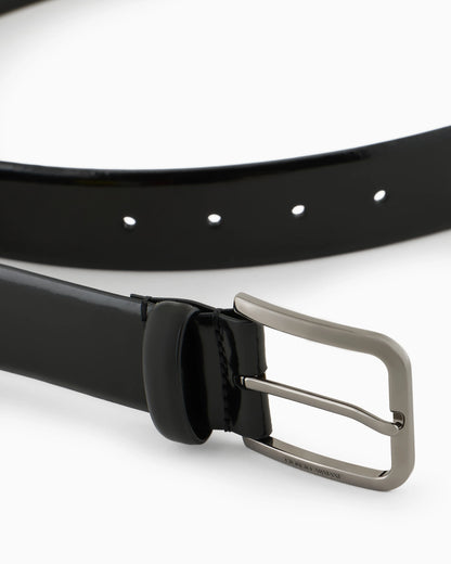 Brushed leather belt