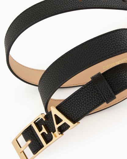 Deer-print belt with shaped EA buckle